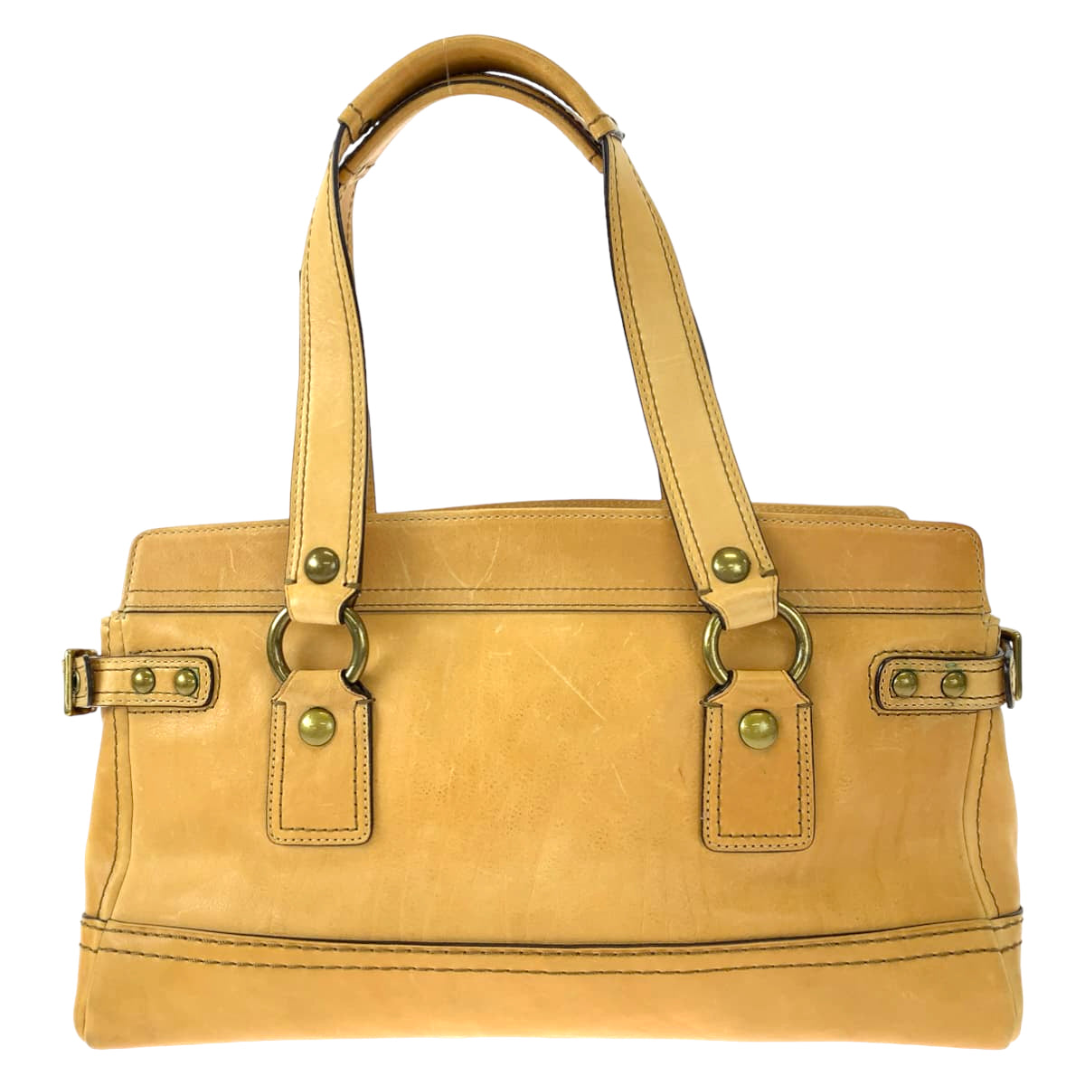 COACH コーチ ブラウン 茶 レザー 11130 トートバッグ ハンドバッグ  レディース
