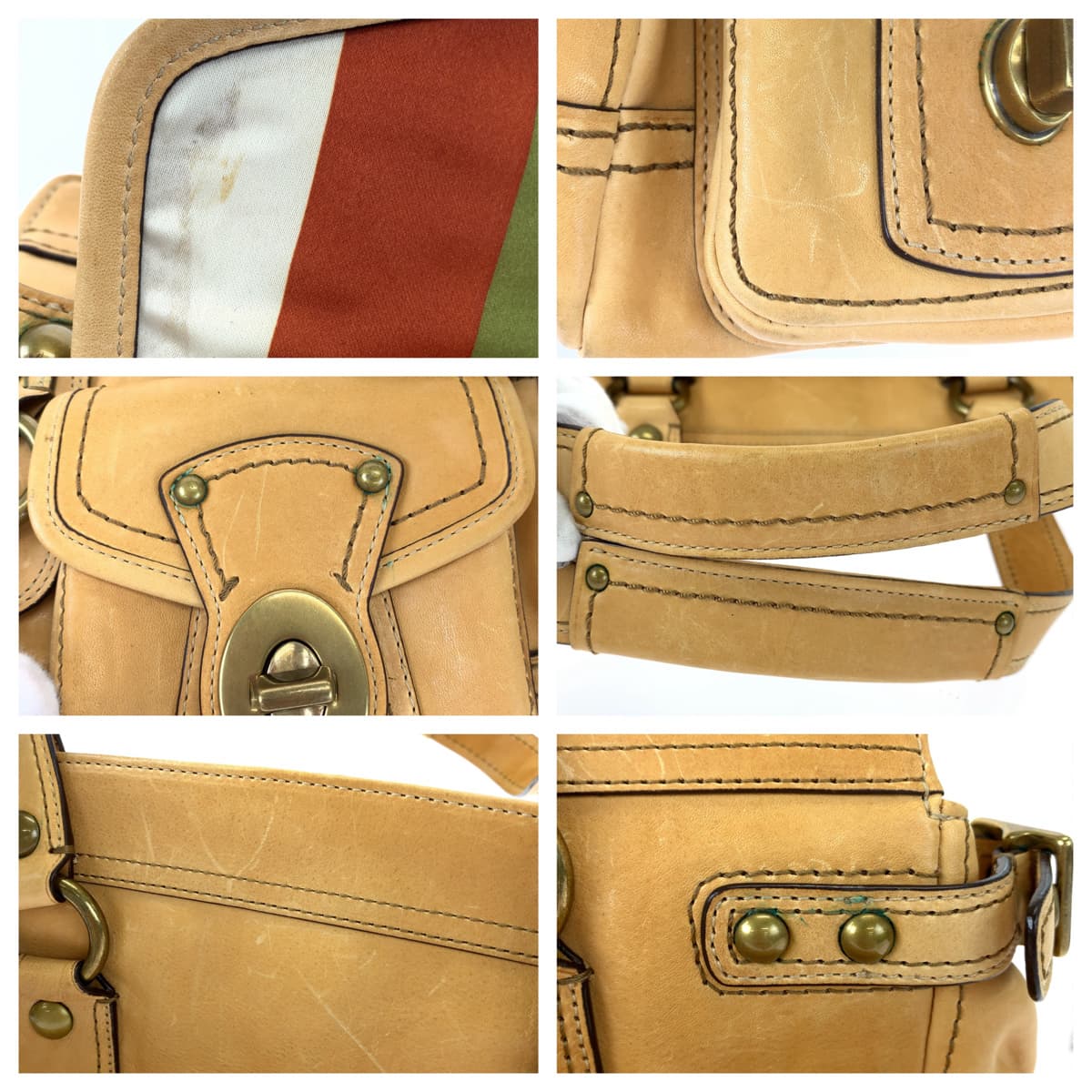 COACH コーチ ブラウン 茶 レザー 11130 トートバッグ ハンドバッグ  レディース