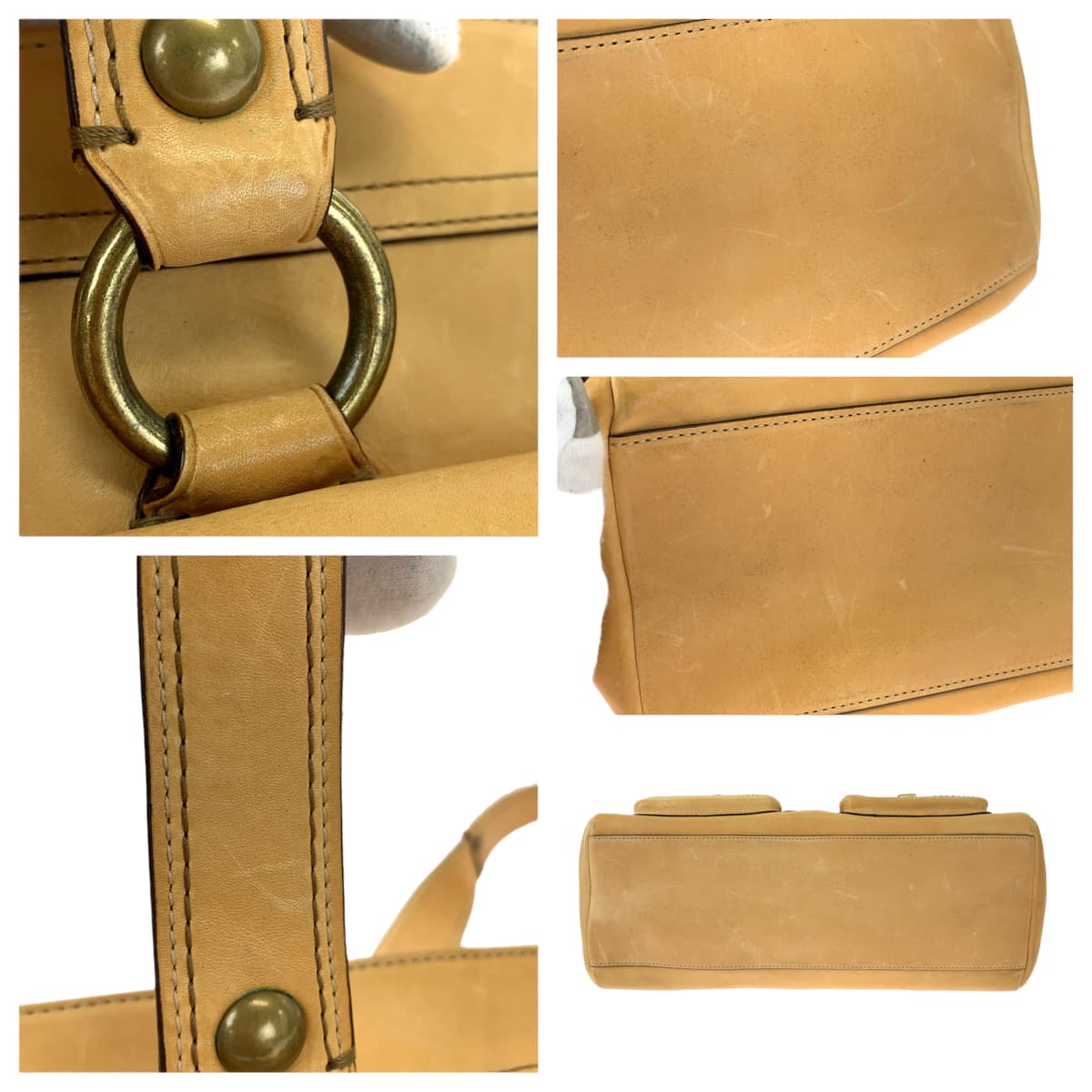 COACH コーチ ブラウン 茶 レザー 11130 トートバッグ ハンドバッグ  レディース