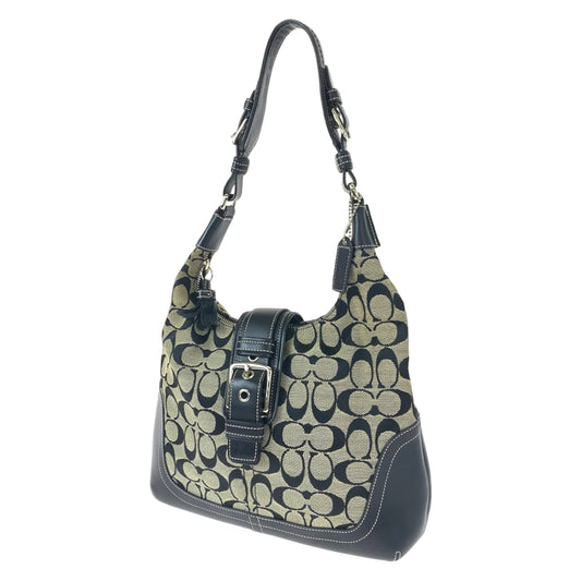 COACH コーチ シグネチャー ブラック 黒 キャンバス 6824 ショルダーバッグ 肩掛け  レディース