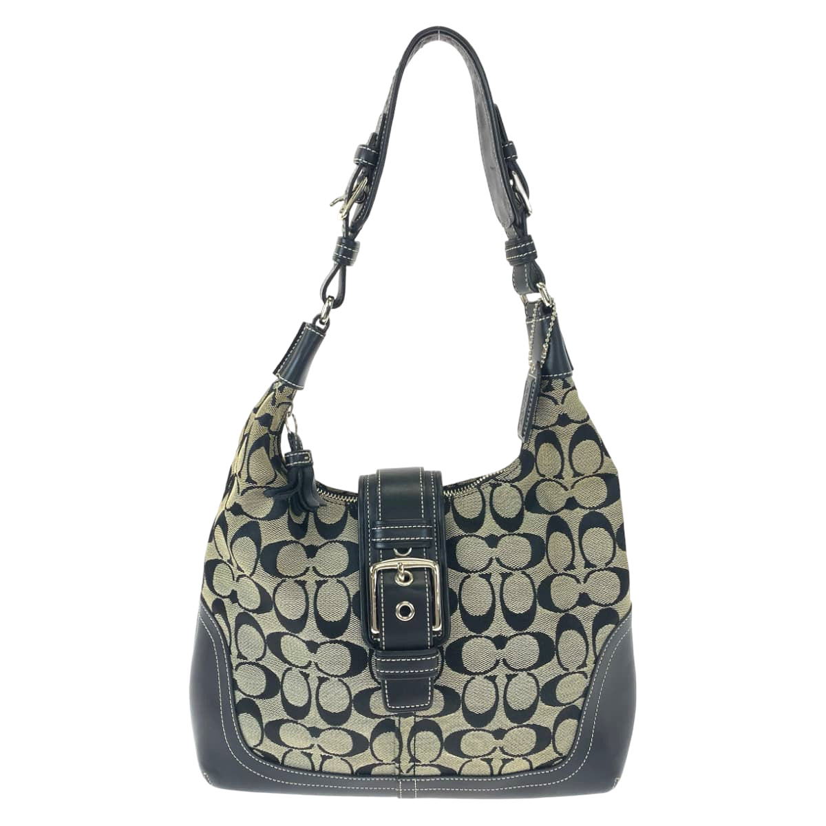 COACH コーチ シグネチャー ブラック 黒 キャンバス 6824 ショルダーバッグ 肩掛け  レディース
