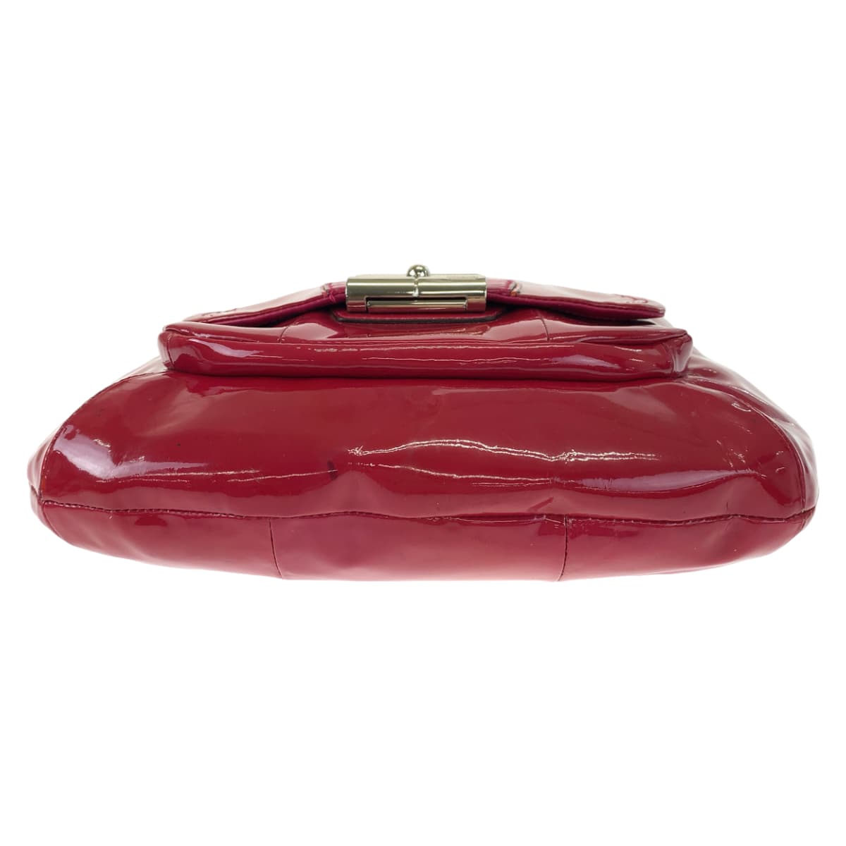 COACH コーチ クリスティン レッド 赤 シルバー金具 パテントレザー 19299 ショルダーバック トートバック 2way  レディース