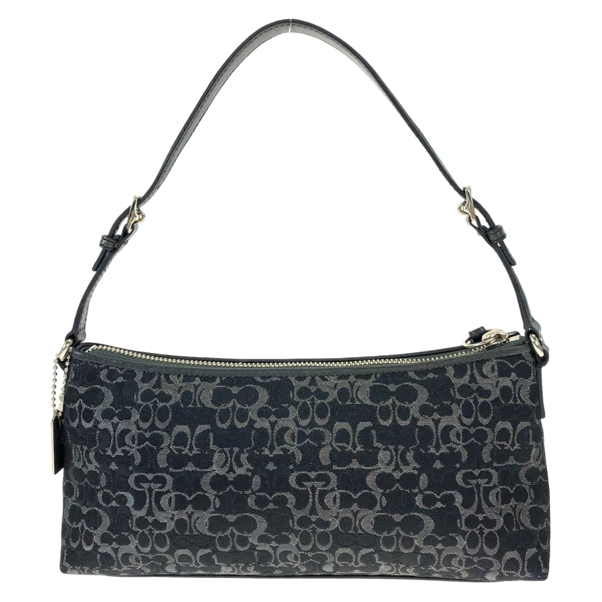 COACH コーチ シグネチャー ブラック 黒 キャンバス ハンドバッグ アクセサリーポーチ  レディース