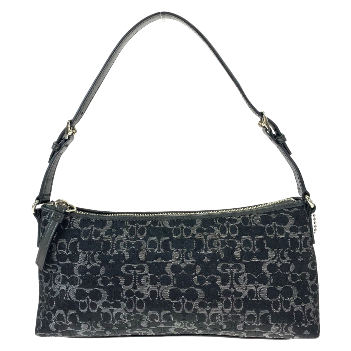 COACH コーチ シグネチャー ブラック 黒 キャンバス ハンドバッグ アクセサリーポーチ  レディース