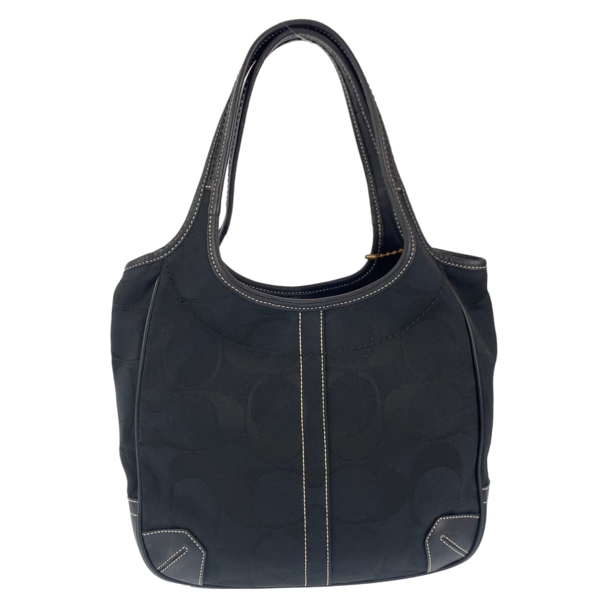 COACH コーチ シグネチャー ブラック 黒 キャンバス / レザー 10766 トートバッグ ハンドバッグ  レディース