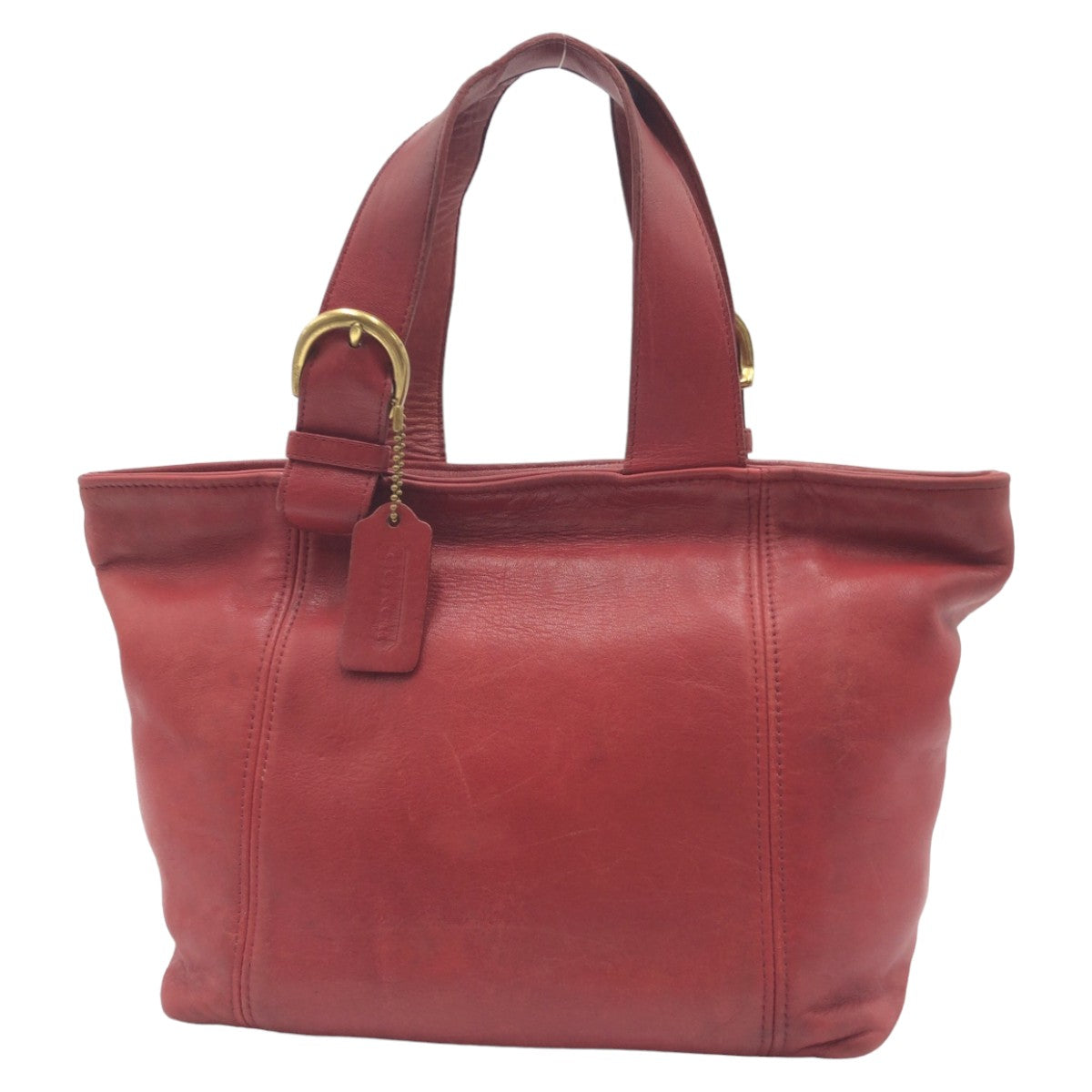 COACH コーチ ヴィンテージ オールドコーチ レッド 赤 ゴールド金具 レザー 4133 ハンドバッグ トートバッグ  レディース