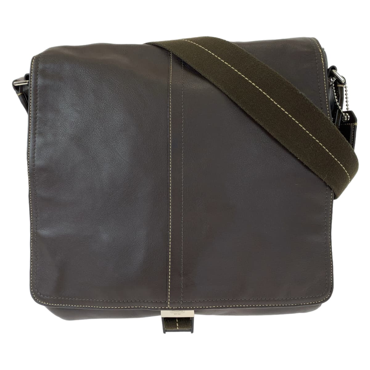 COACH コーチ ブラウン 茶 シルバー金具 レザー F705156 ショルダーバッグ 斜め掛けバッグ  メンズ