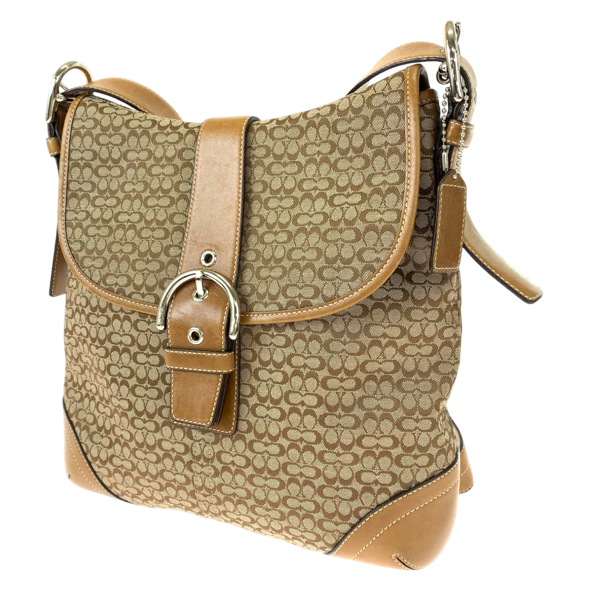 COACH コーチ ソーホー ミニ シグネチャー ブラウン 茶 キャンバス 6376 ショルダーバッグ 斜め掛け  レディース
