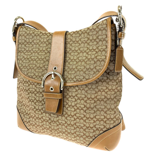COACH コーチ ソーホー ミニ シグネチャー ブラウン 茶 キャンバス 6376 ショルダーバッグ 斜め掛け  レディース
