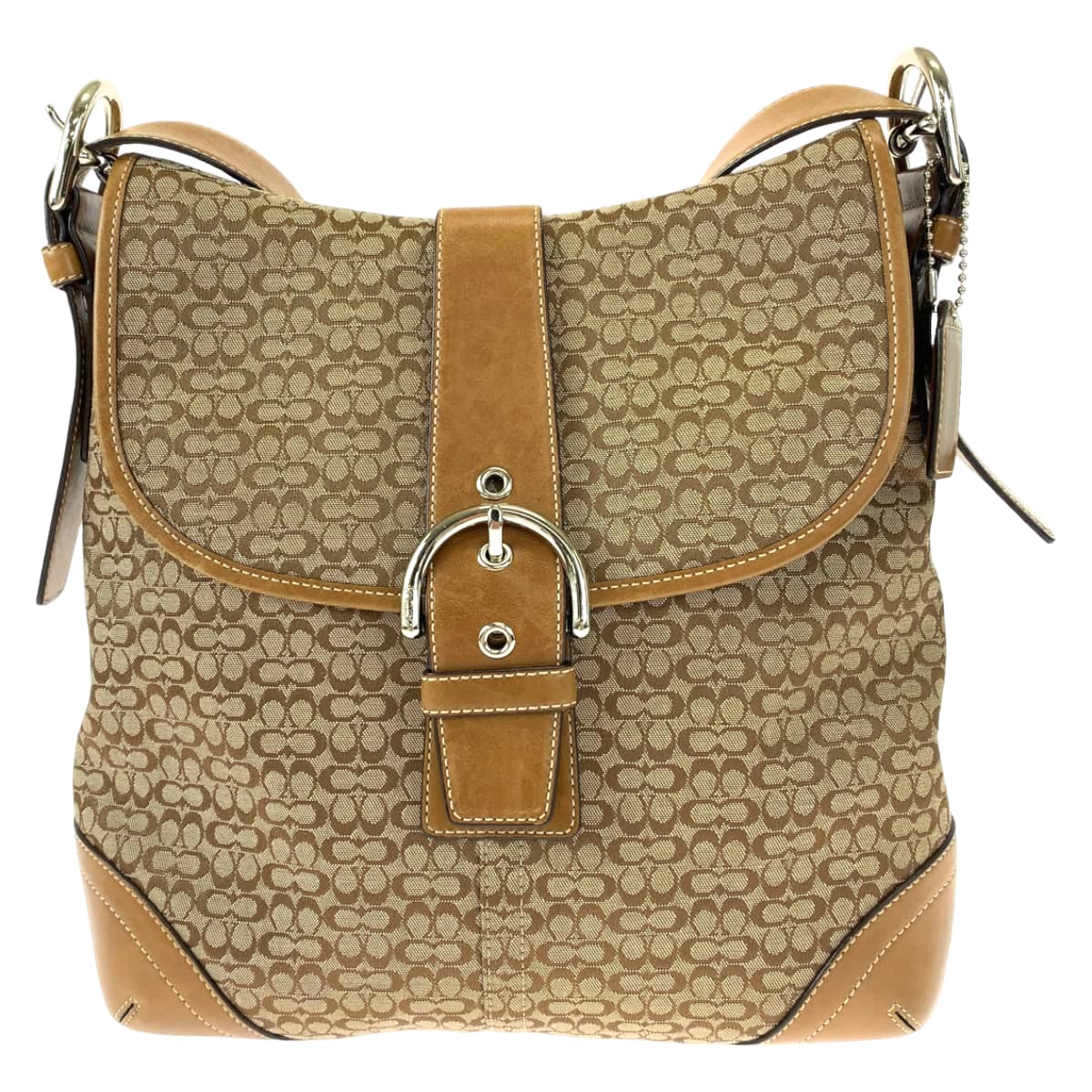 COACH コーチ ソーホー ミニ シグネチャー ブラウン 茶 キャンバス 6376 ショルダーバッグ 斜め掛け  レディース