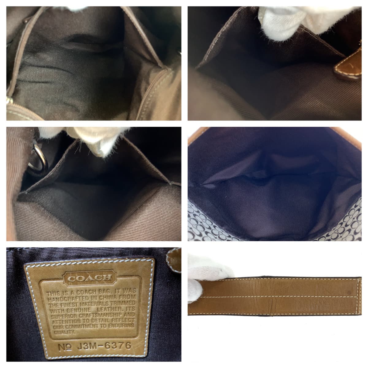 COACH コーチ ソーホー ミニ シグネチャー ブラウン 茶 キャンバス 6376 ショルダーバッグ 斜め掛け  レディース