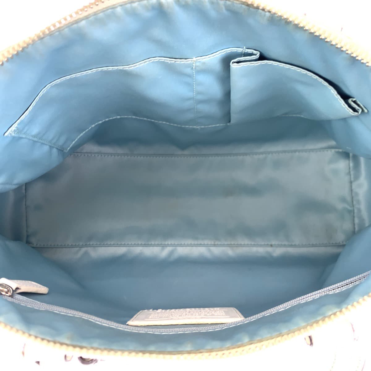 COACH コーチ シグネチャー ホワイト 白 ベージュ PVC F16119 ショルダーバッグ ハンドバッグ 2way  レディース
