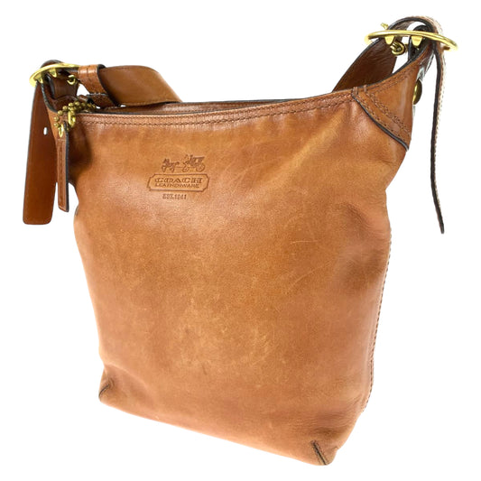 COACH コーチ ダッフル ブラウン 茶 レザー 12376 ショルダーバッグ 斜め掛け  レディース