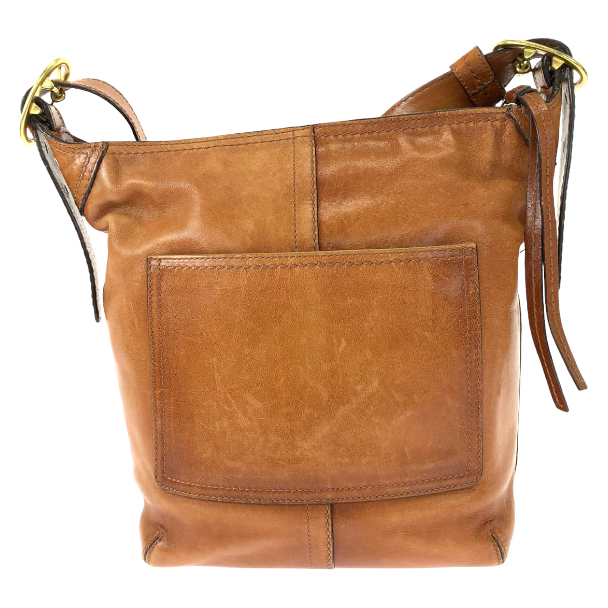COACH コーチ ダッフル ブラウン 茶 レザー 12376 ショルダーバッグ 斜め掛け  レディース