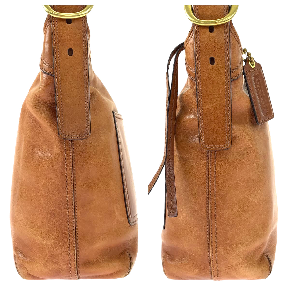 COACH コーチ ダッフル ブラウン 茶 レザー 12376 ショルダーバッグ 斜め掛け  レディース