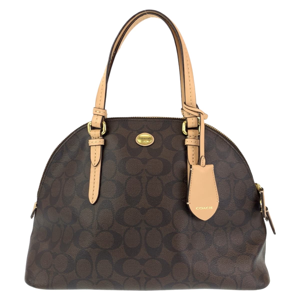 COACH コーチ シグネチャー ブラウン 茶 PVC F26184 ショルダーバッグ ハンドバッグ 2way  レディース