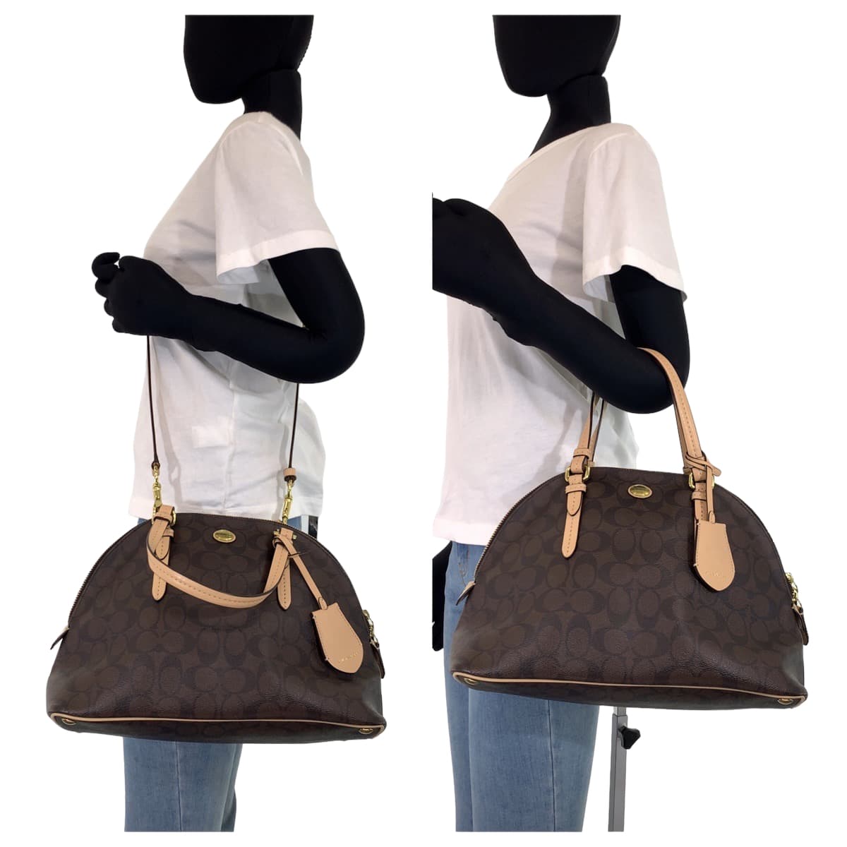COACH コーチ シグネチャー ブラウン 茶 PVC F26184 ショルダーバッグ ハンドバッグ 2way  レディース