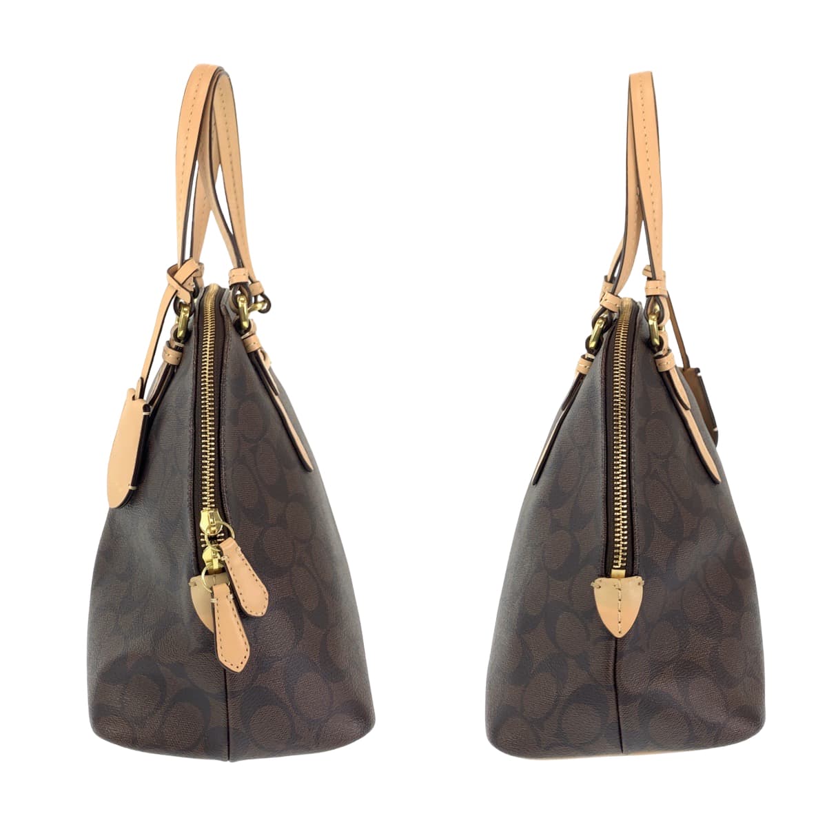COACH コーチ シグネチャー ブラウン 茶 PVC F26184 ショルダーバッグ ハンドバッグ 2way  レディース