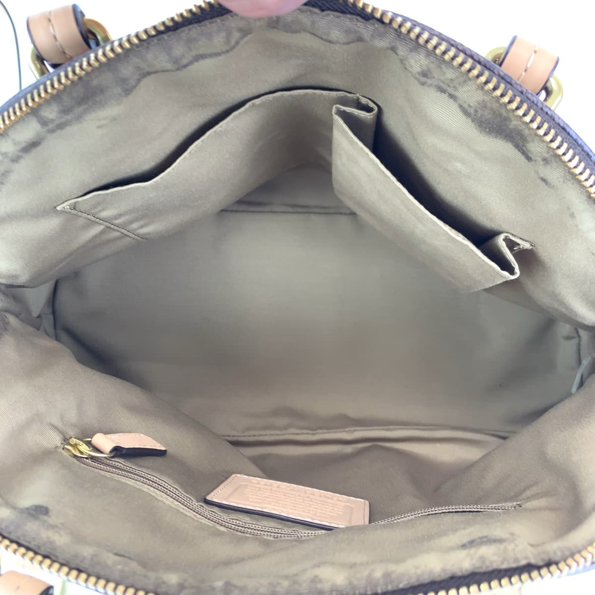 COACH コーチ シグネチャー ブラウン 茶 PVC F26184 ショルダーバッグ ハンドバッグ 2way  レディース