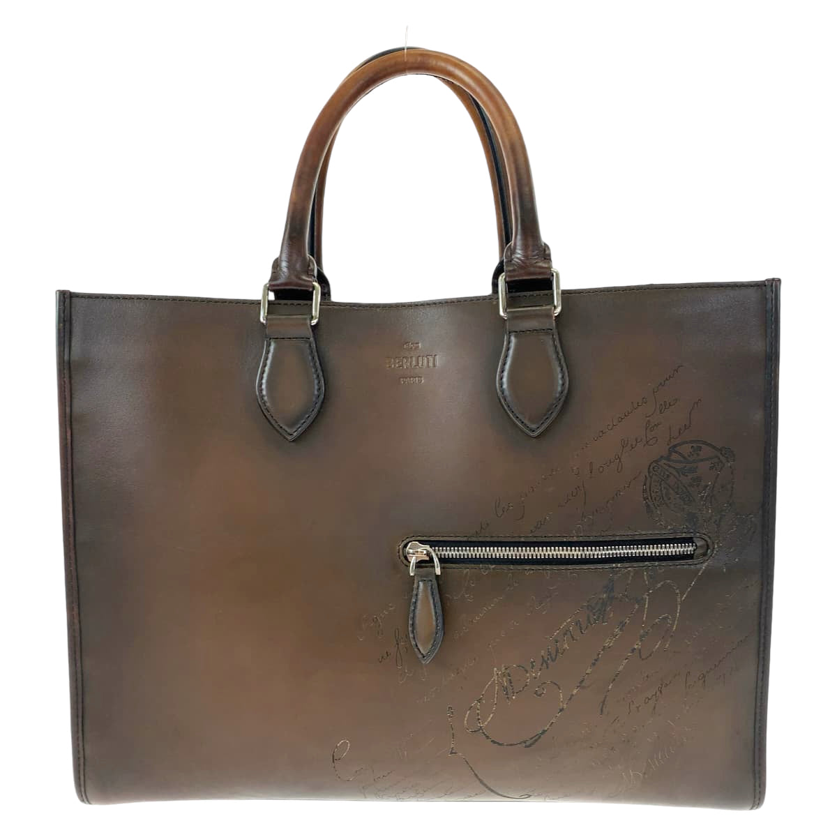 Berluti ベルルッティ カリグラフィ ウリス スモール ブラウン 茶 レザー ショルダーバッグ ハンドバッグ 2way  メンズ