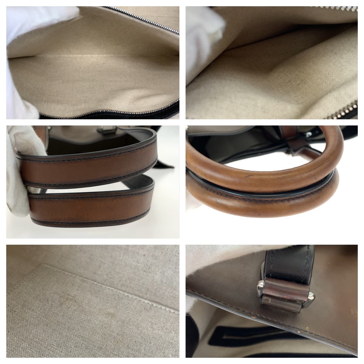Berluti ベルルッティ カリグラフィ ウリス スモール ブラウン 茶 レザー ショルダーバッグ ハンドバッグ 2way  メンズ
