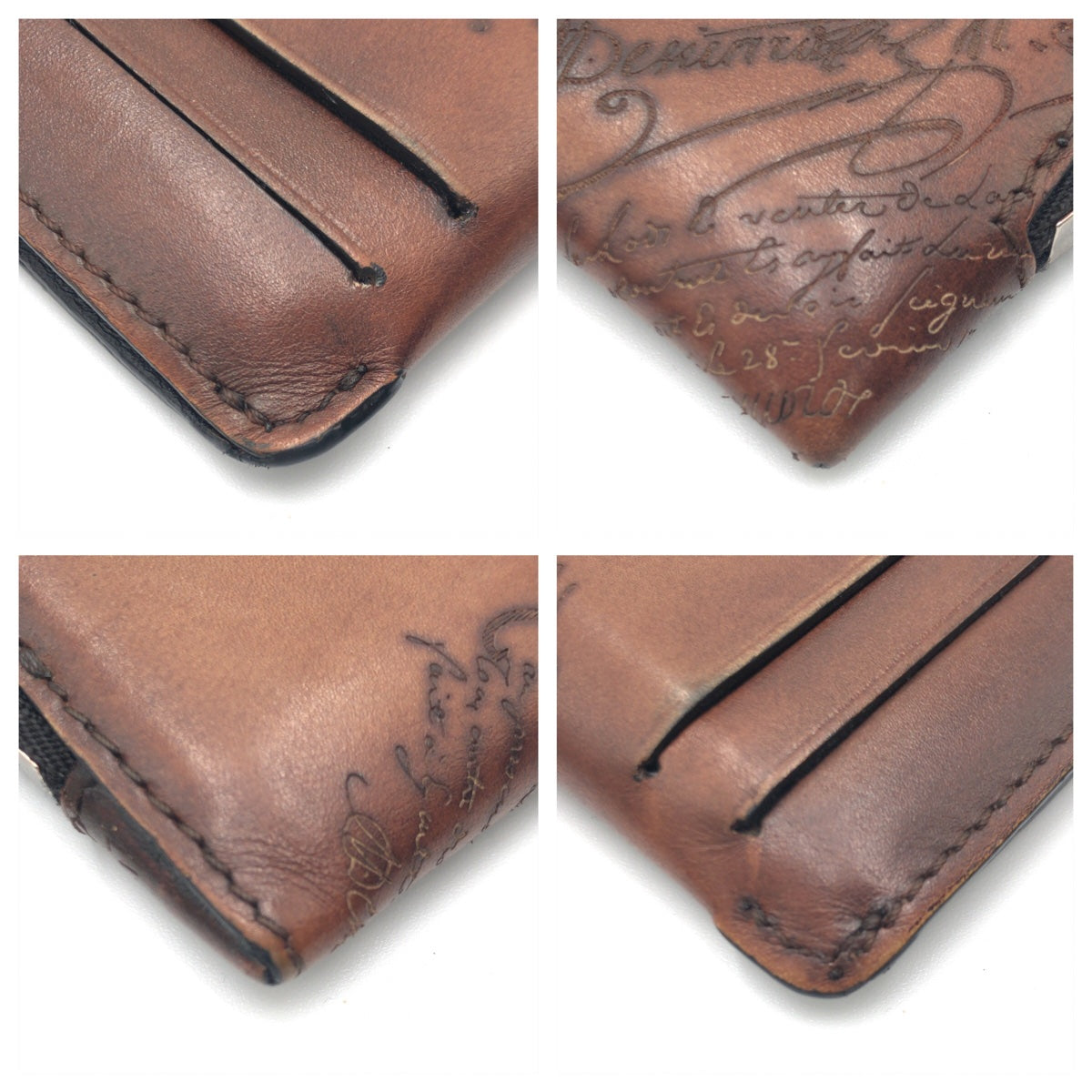 Berluti ベルルッティ エピュール ミディアム ブラウン 茶 シルバー金具 レザー コインケース 小銭入れ カードケース  メンズ