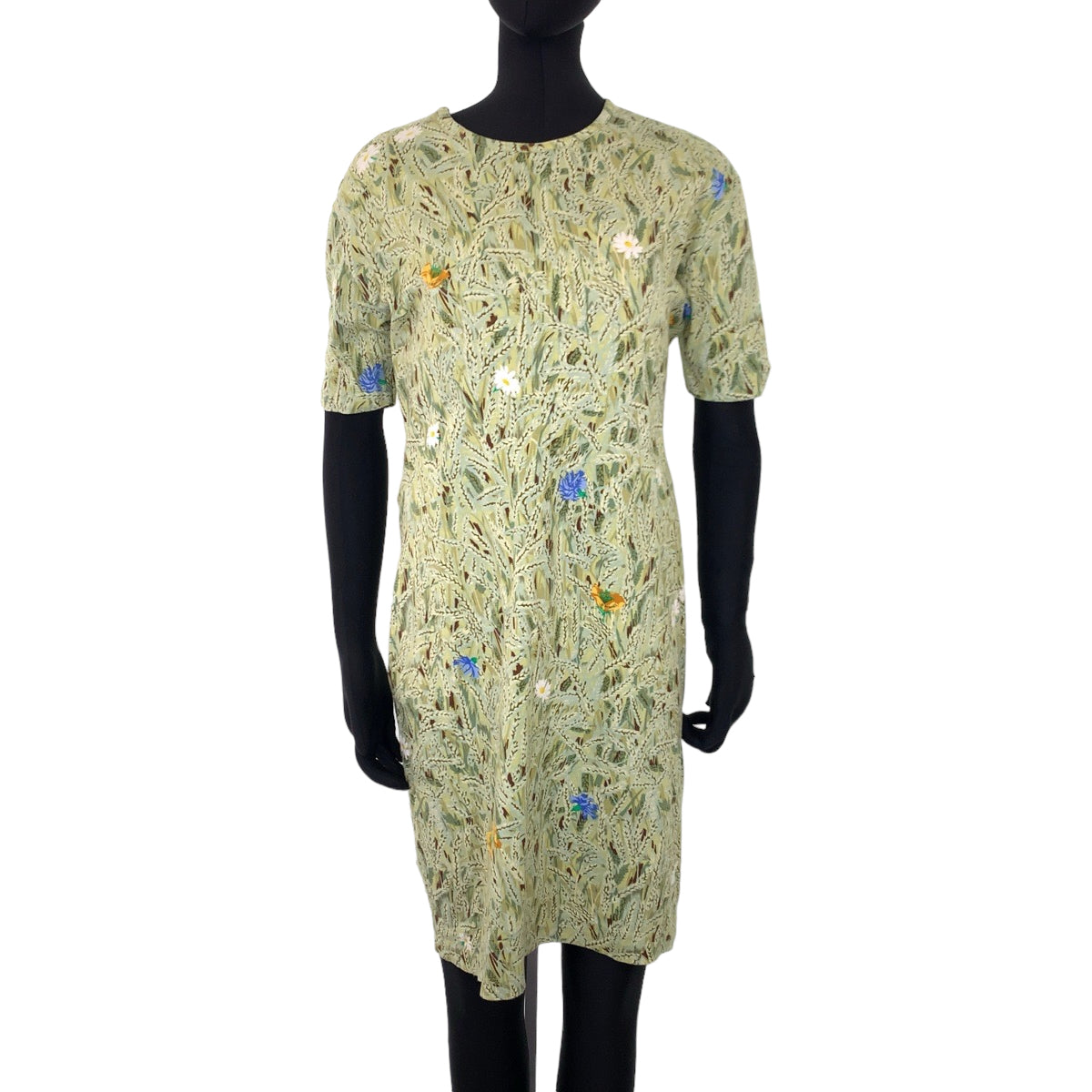 HERMES エルメス 総柄 グリーン 緑 マルチカラー コットン 190826K 半袖Tシャツ カットソー  レディース