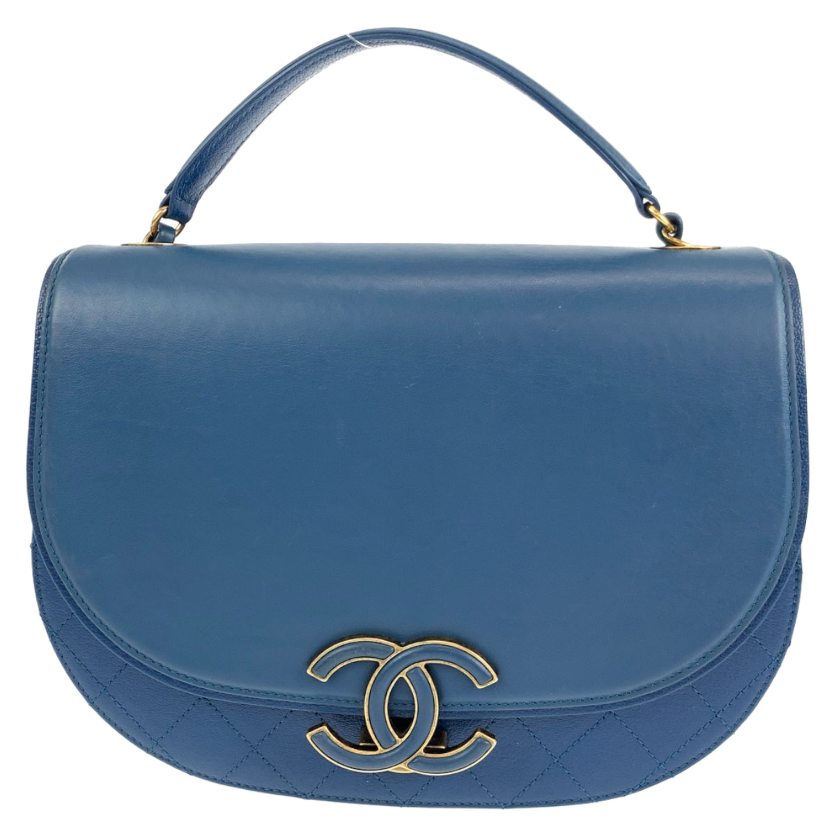 CHANEL シャネル マトラッセ RUE CAMBON  ココカーブ ココマーク ブルー 青 ゴールド金具 カーフ / ゴートスキン チェーンショルダーバッグ ハンドバッグ 2way  レディース