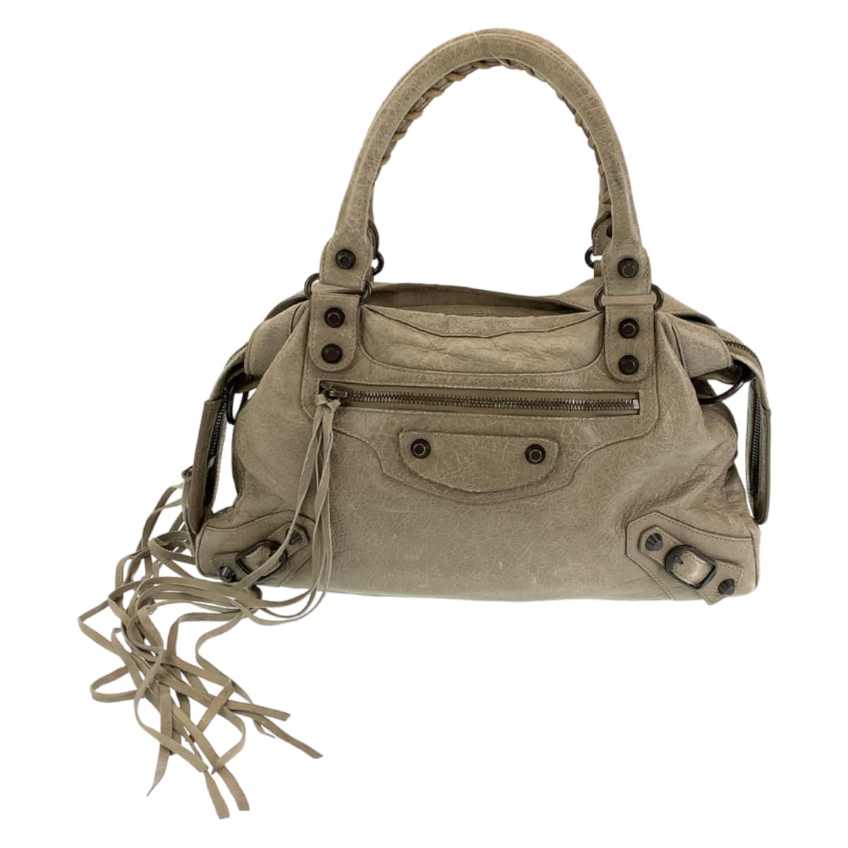 BALENCIAGA バレンシアガ ザ シティ ベージュ 薄茶色 レザー 300295 ショルダーバッグ ハンドバッグ 2WAY  レディース