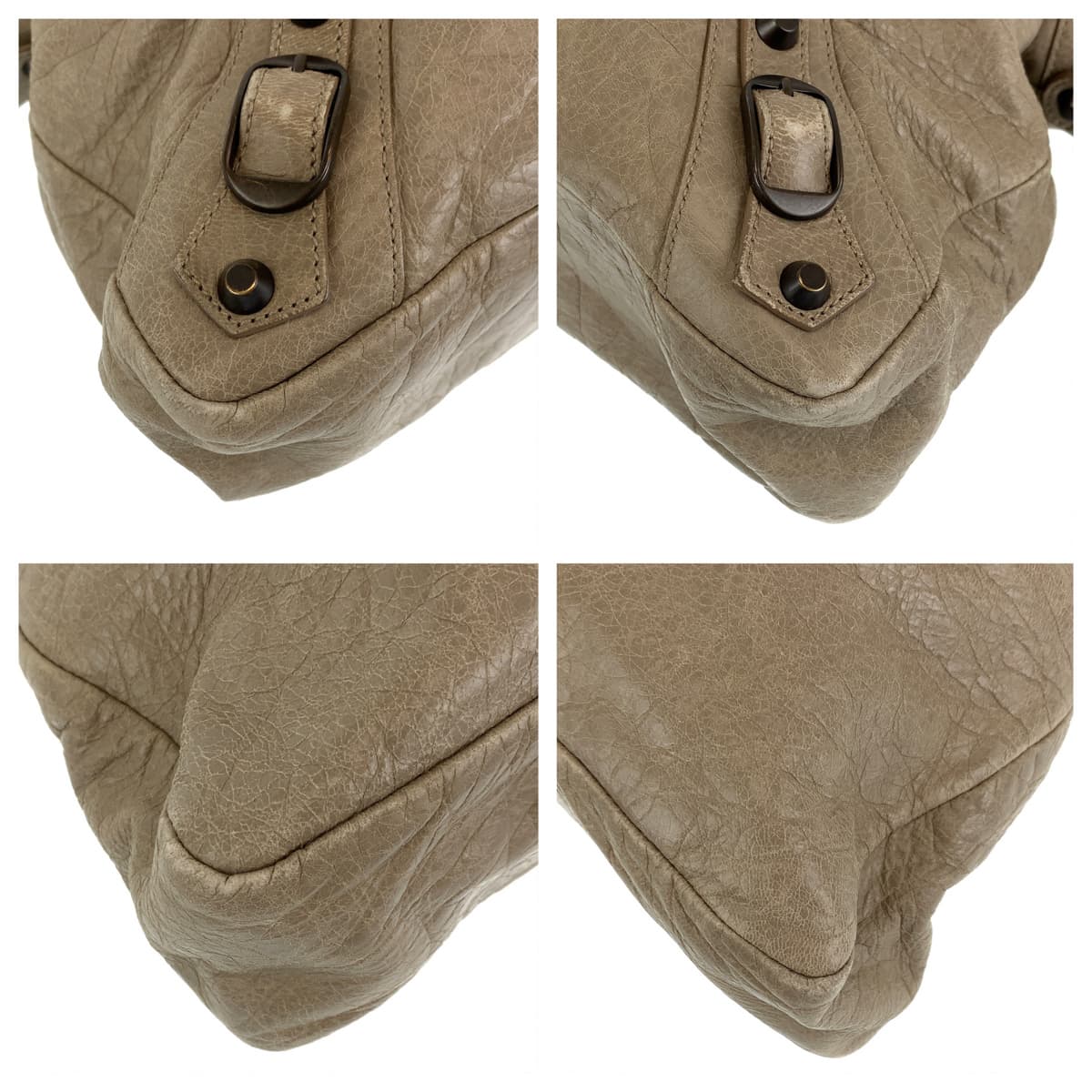 BALENCIAGA バレンシアガ ザ シティ ベージュ 薄茶色 レザー 300295 ショルダーバッグ ハンドバッグ 2WAY  レディース