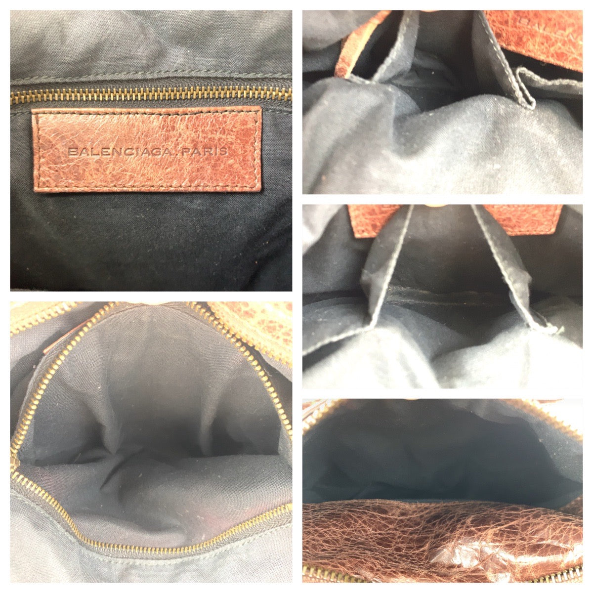 BALENCIAGA バレンシアガ ザ シティ ブラウン 茶 レザー ショルダーバッグ ハンドバッグ 2way  レディース