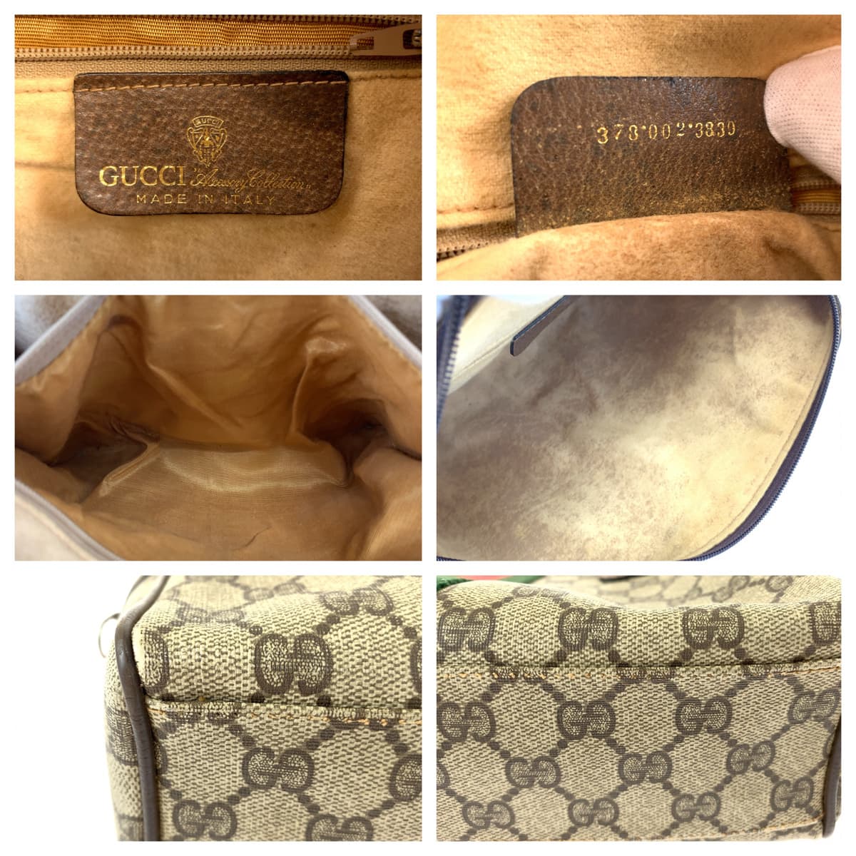 GUCCI グッチ ヴィンテージ  オールドグッチ シェリーライン ブラウン 茶色 GGスプリームキャンバス 378 002 3839 ハンドバッグ トートバッグ  レディース