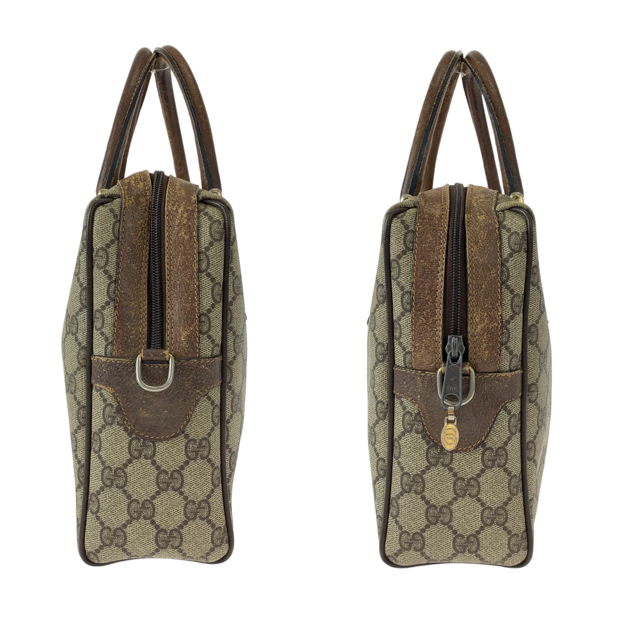 GUCCI グッチ ヴィンテージ  オールドグッチ シェリーライン ブラウン 茶色 GGスプリームキャンバス 378 002 3839 ハンドバッグ トートバッグ  レディース