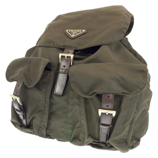 PRADA Prada Tessuto Khaki Green Nylon Rucksack Backpack for Men