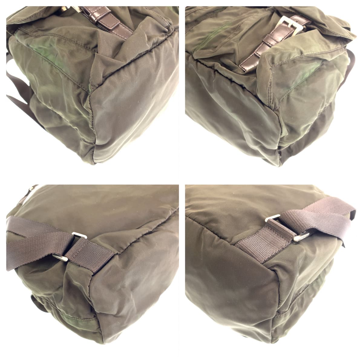 PRADA Prada Tessuto Khaki Green Nylon Rucksack Backpack for Men