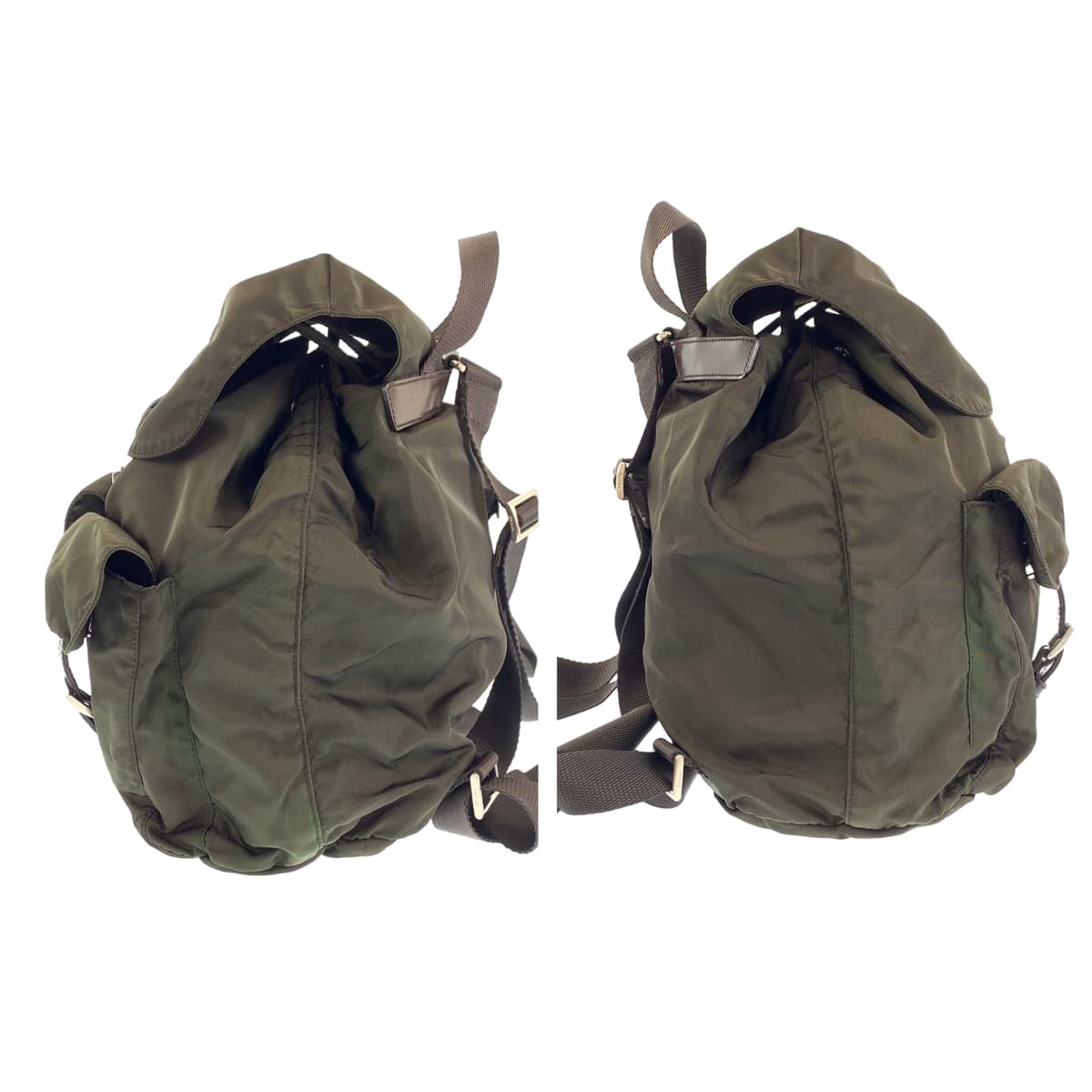 PRADA Prada Tessuto Khaki Green Nylon Rucksack Backpack for Men