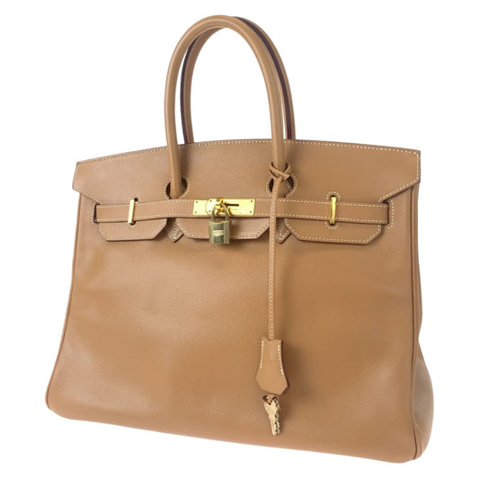 HERMES エルメス バーキン35 ナチュラル ゴールド金具 クシュベル ハンドバッグ トートバッグ □E刻印  レディース