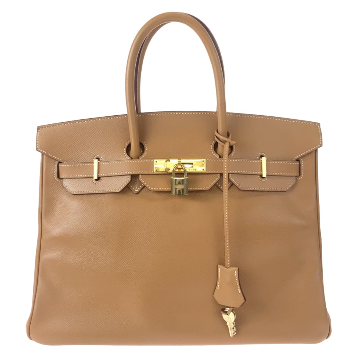 HERMES エルメス バーキン35 ナチュラル ゴールド金具 クシュベル ハンドバッグ トートバッグ □E刻印  レディース