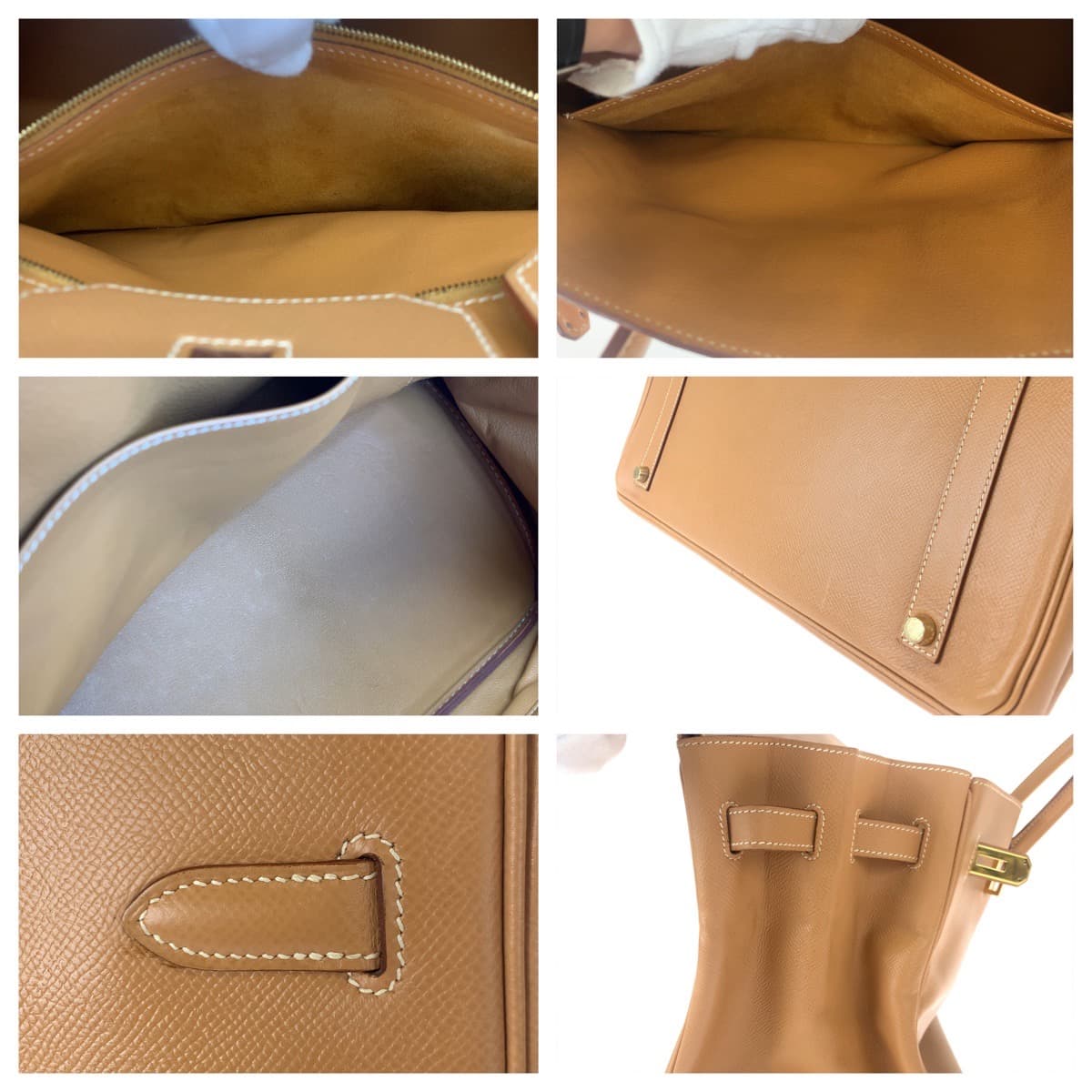 HERMES エルメス バーキン35 ナチュラル ゴールド金具 クシュベル ハンドバッグ トートバッグ □E刻印  レディース