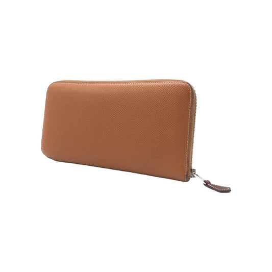 HERMES エルメス アザップ シルクイン ロング  ゴールド シルバー金具 / エプソン 長財布 ラウンドファスナー D刻印  レディース