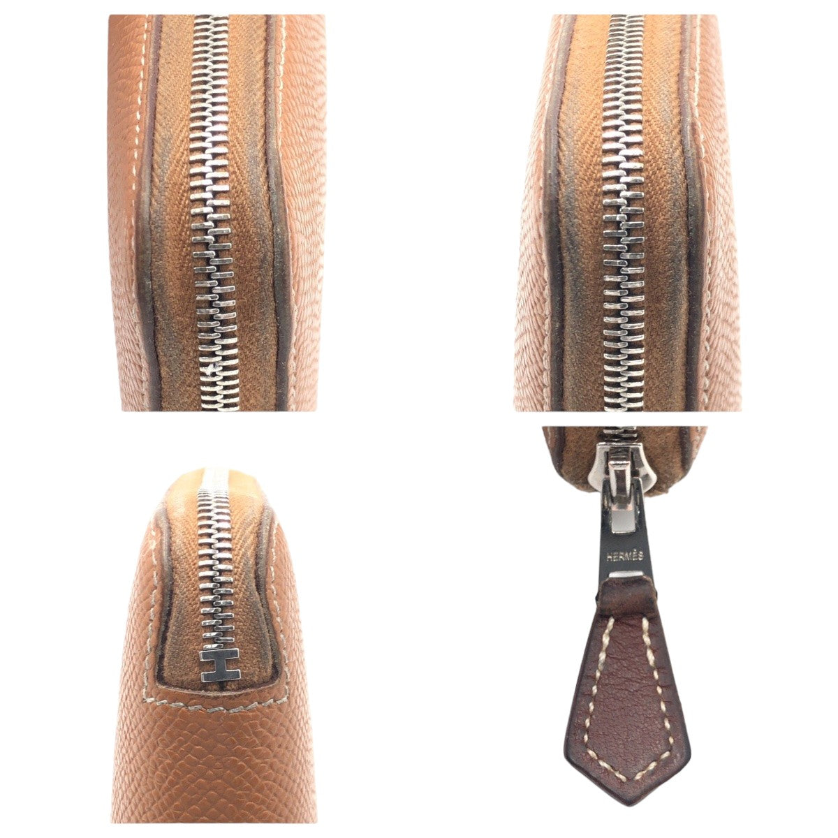 HERMES エルメス アザップ シルクイン ロング  ゴールド シルバー金具 / エプソン 長財布 ラウンドファスナー D刻印  レディース
