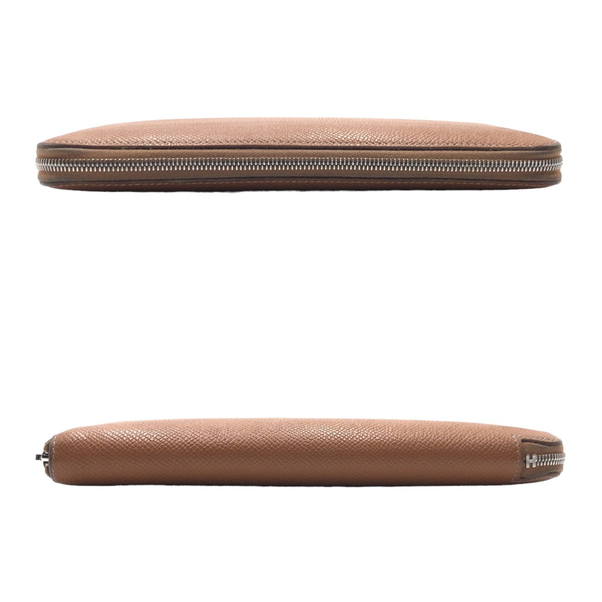 HERMES エルメス アザップ シルクイン ロング  ゴールド シルバー金具 / エプソン 長財布 ラウンドファスナー D刻印  レディース