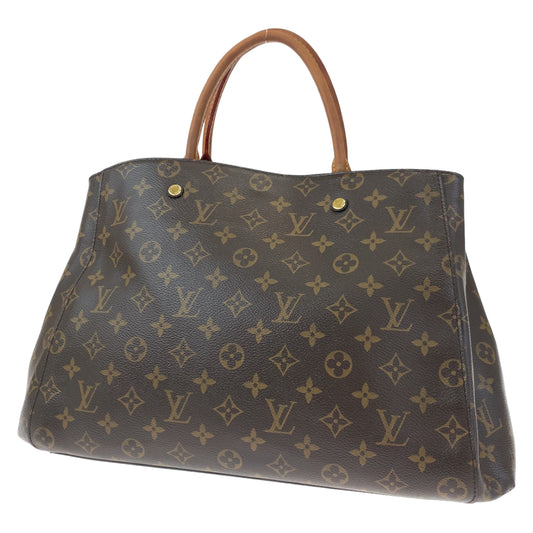 LOUIS VUITTON Louis Vuitton Monogram Montaigne GM Brown PVC M41067 Handbag Tote Bag Women's